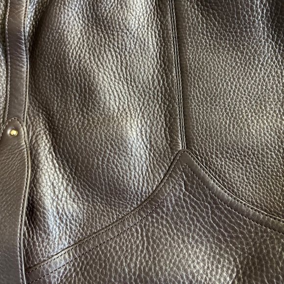 Cole Haan Dark Chocolate Brown Leather Top Handle Zip Closure - beautiful/roomy - Picture 14 of 16